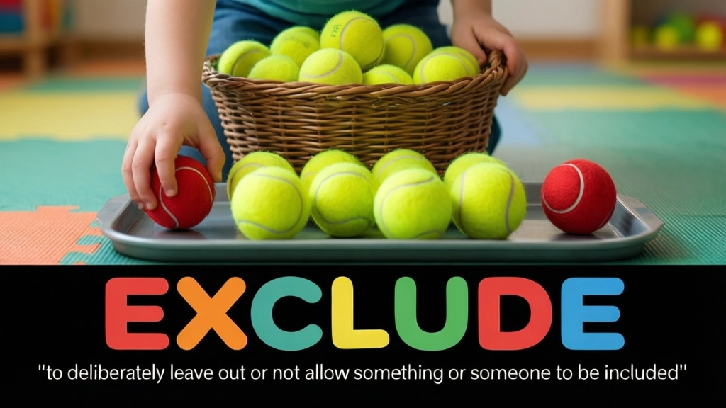 English Illustration for exclude